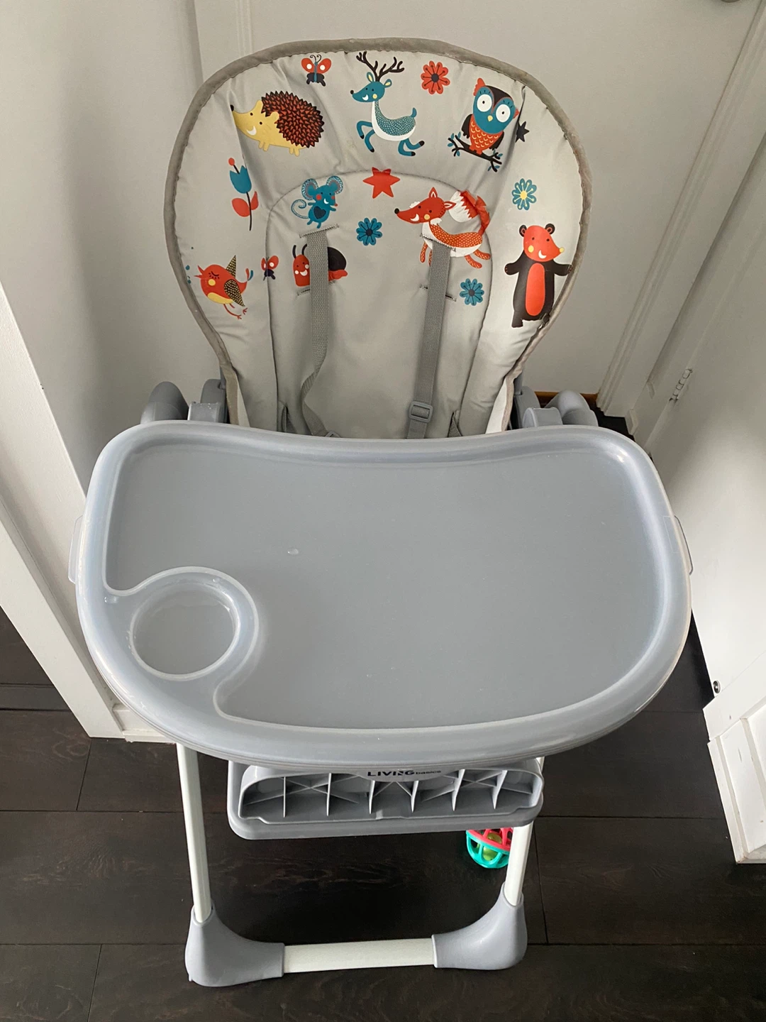 Living Basics High Chair with Forest Animal Print