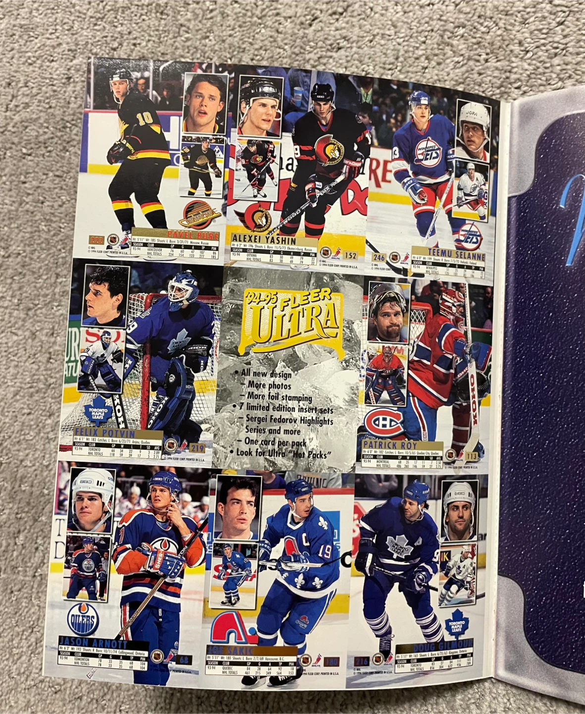 NHL Kraft Player Premiere Issue Magazine 1995 - photo 3