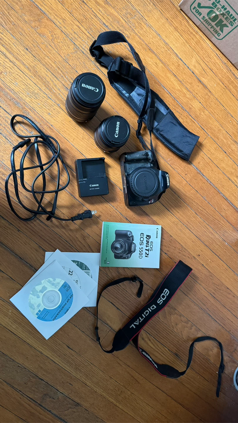 Canon EOS Rebel T2i DSLR Camera with Two Lenses