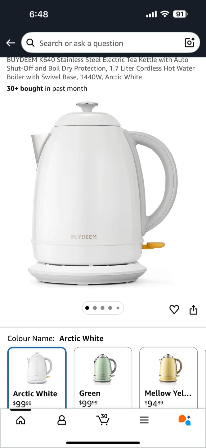 BUYDEEM K640 Stainless Steel Electric Kettle 1.7 Liter - photo 3