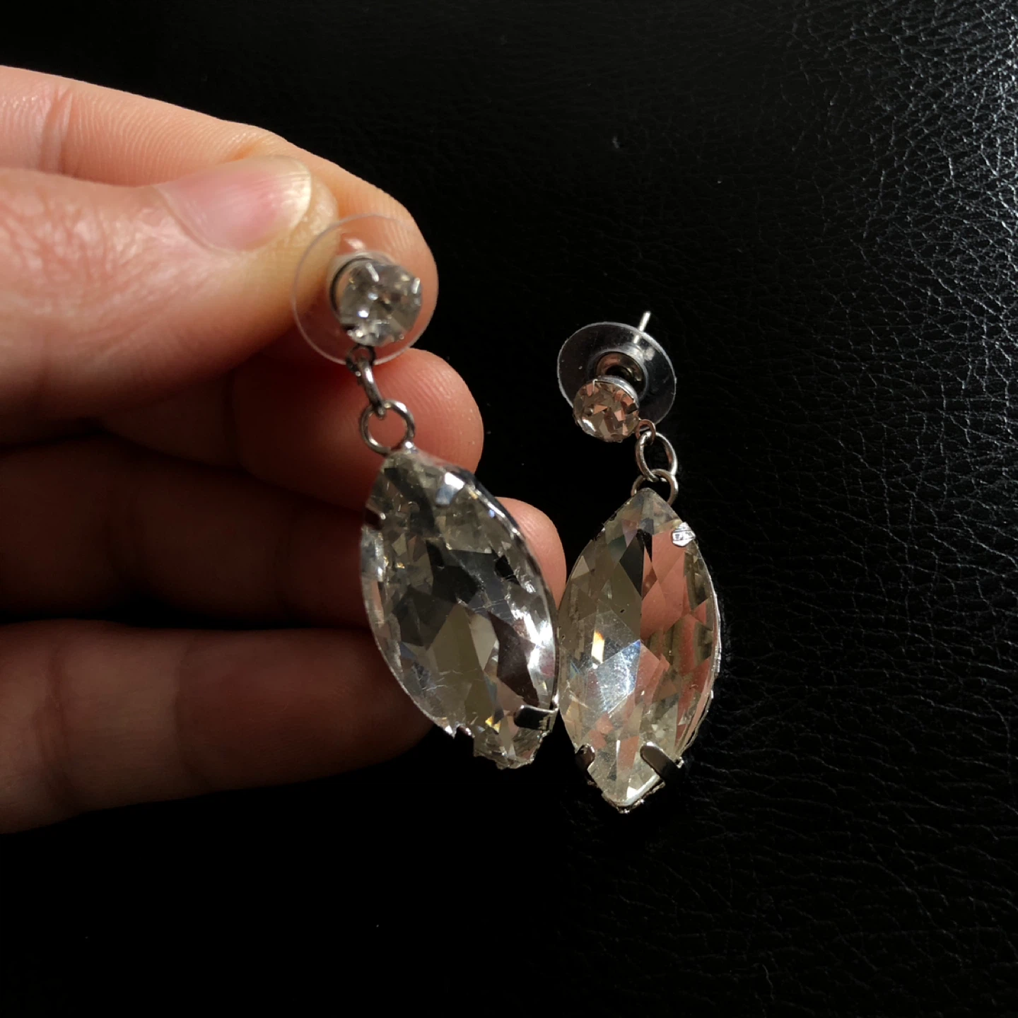 Marquise Cut Crystal Like Dangle Earrings - photo 3