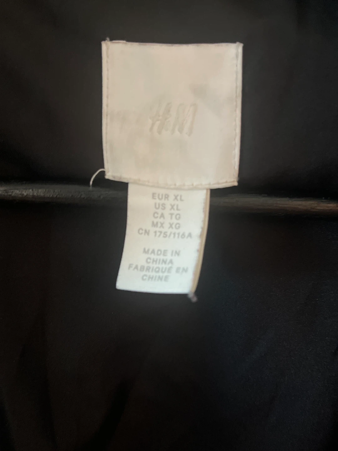 H&M Black Quilted Long Puffer Coat - Size XL - photo 3