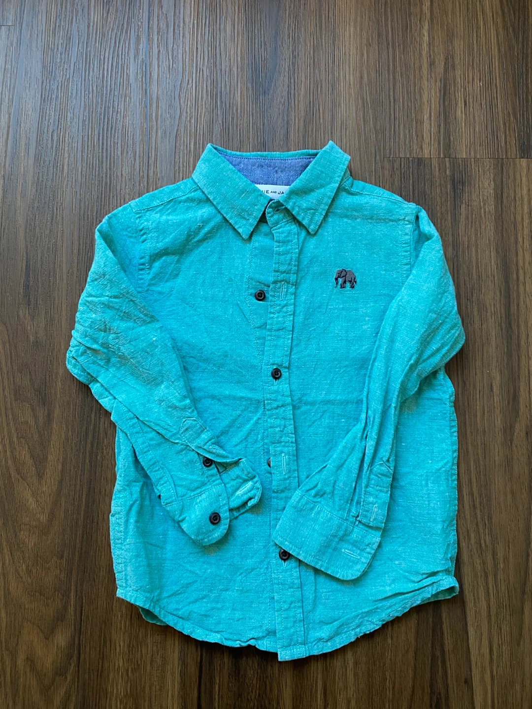 Janie and Jack Boys' Linen Cotton Shirt Size 3 🏆