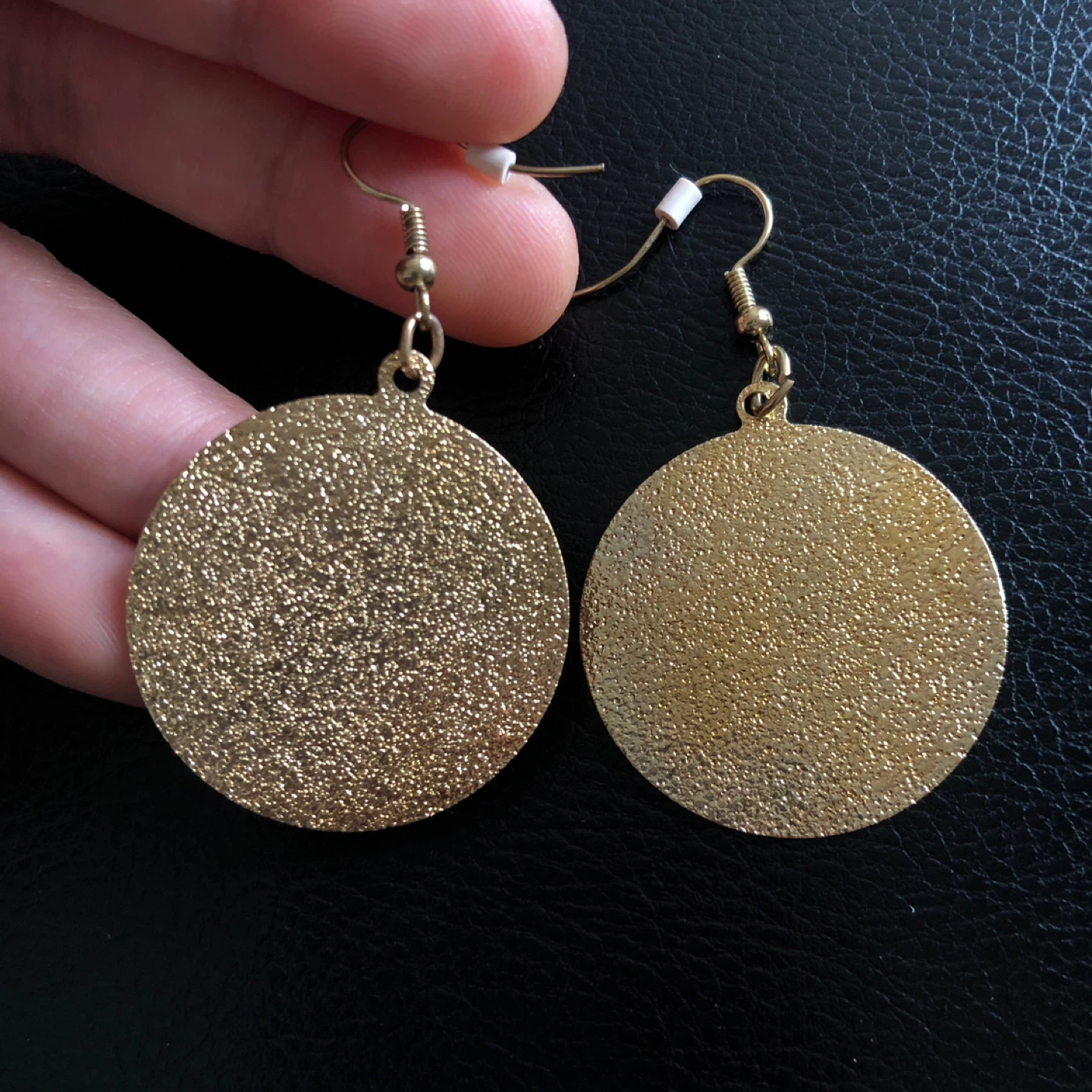 Gold Tone Round Pendant Earrings - photo 3