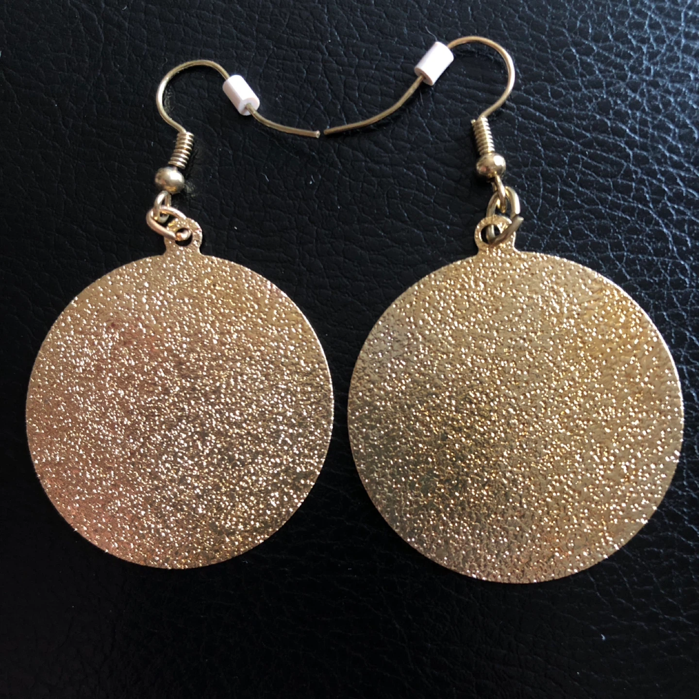 Gold Tone Round Pendant Earrings - photo 2