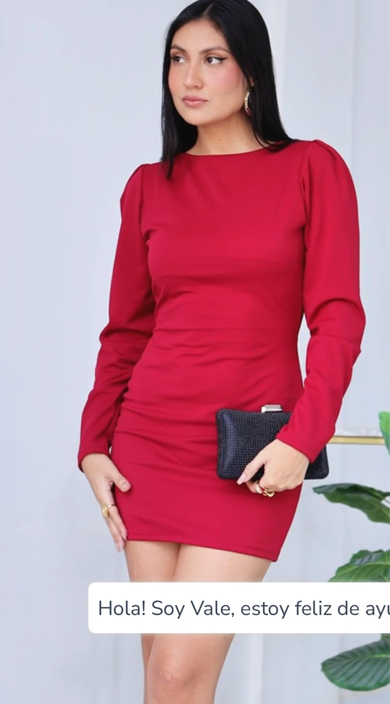 Women's Long Sleeve Pink Mini Dress - photo 3