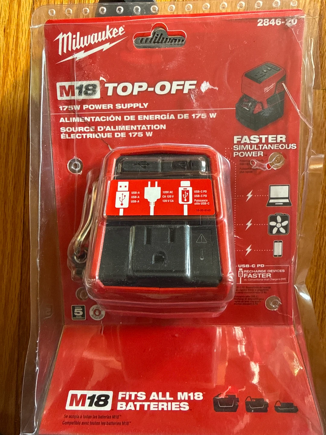 Milwaukee M18 TOP-OFF 175W Power Supply 2846-20 - photo 3