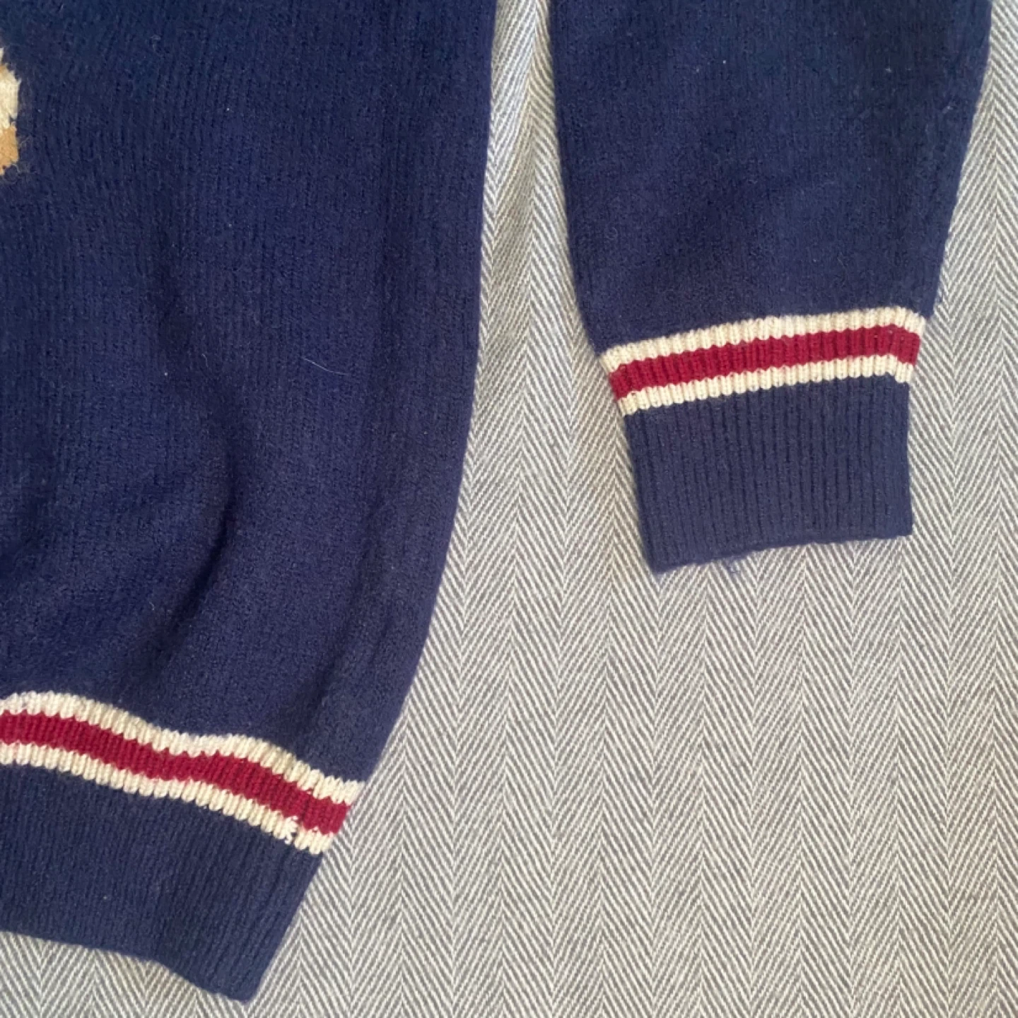 100% cashmere Navy Blue Teddy Bear Sweater L/Xl - photo 5