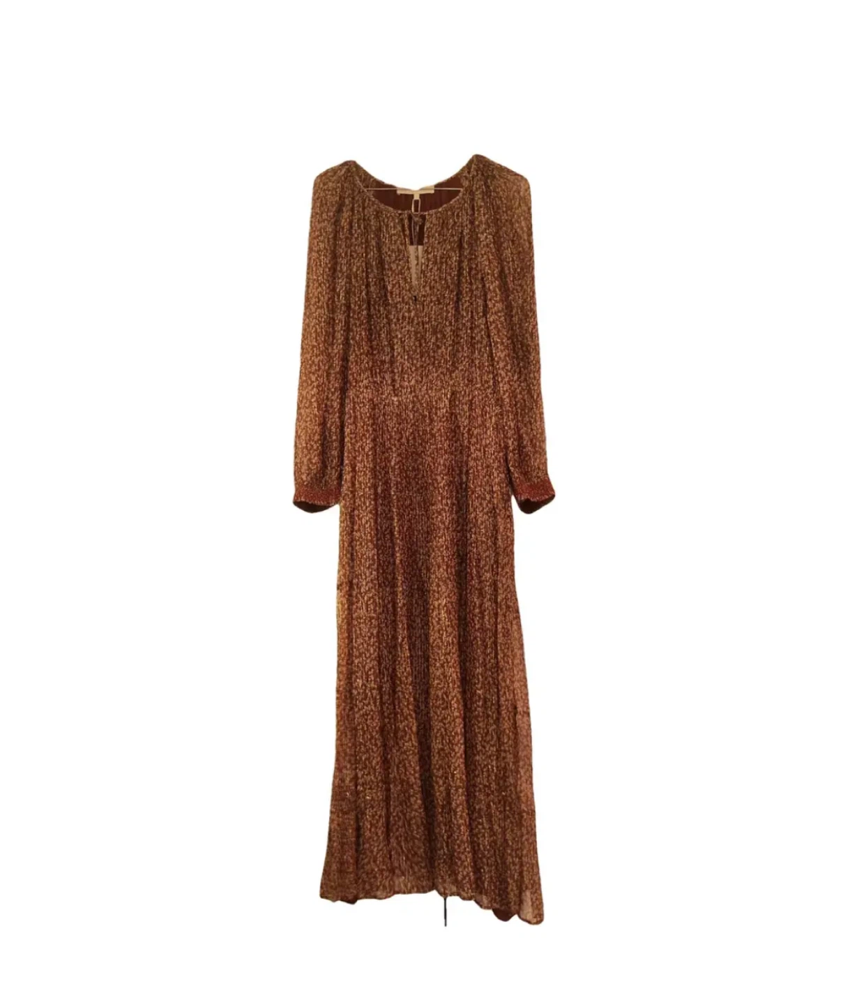 MAX MARA Floral Print Long Sleeve Maxi Dress