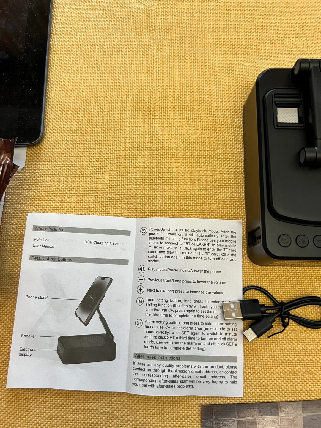 Cell phone holder with wireless speaker - photo 3