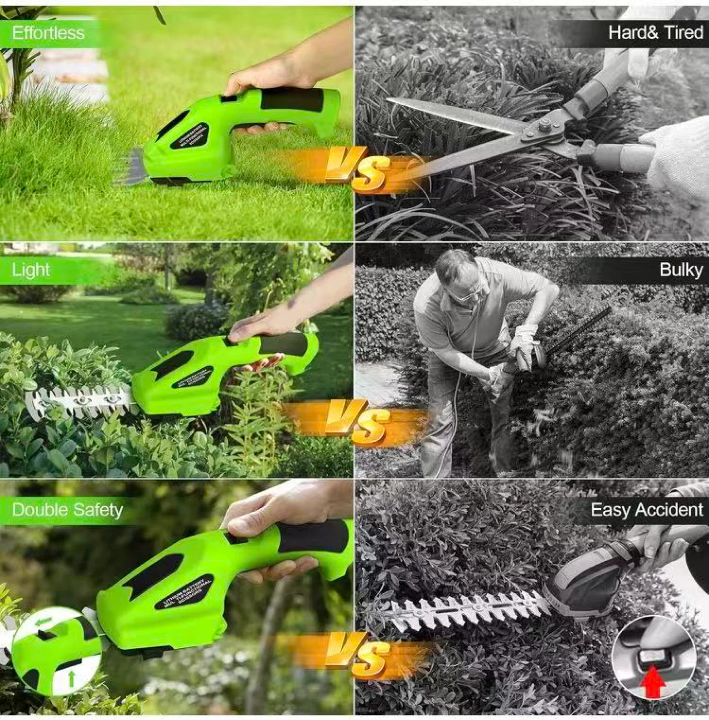 2-in-1 Cordless Grass Shear and Mini Hedge Trimmer - photo 5