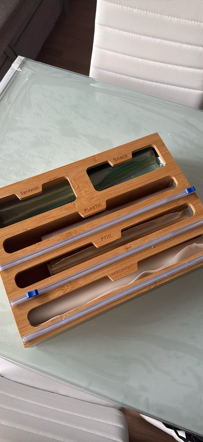 Bamboo Food Wrap Organizer