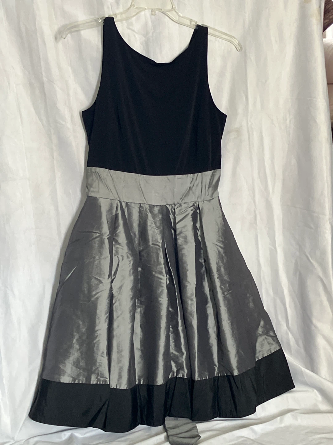 Women's Black and Grey Party Dress