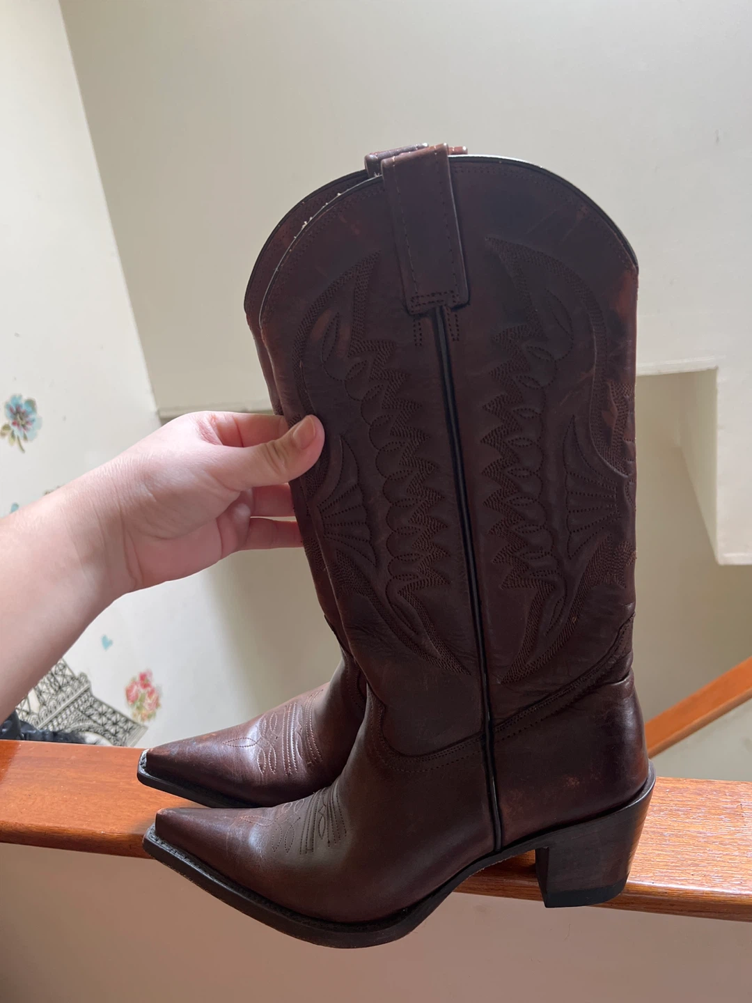 Brown Leather Cowboy Boots - photo 3