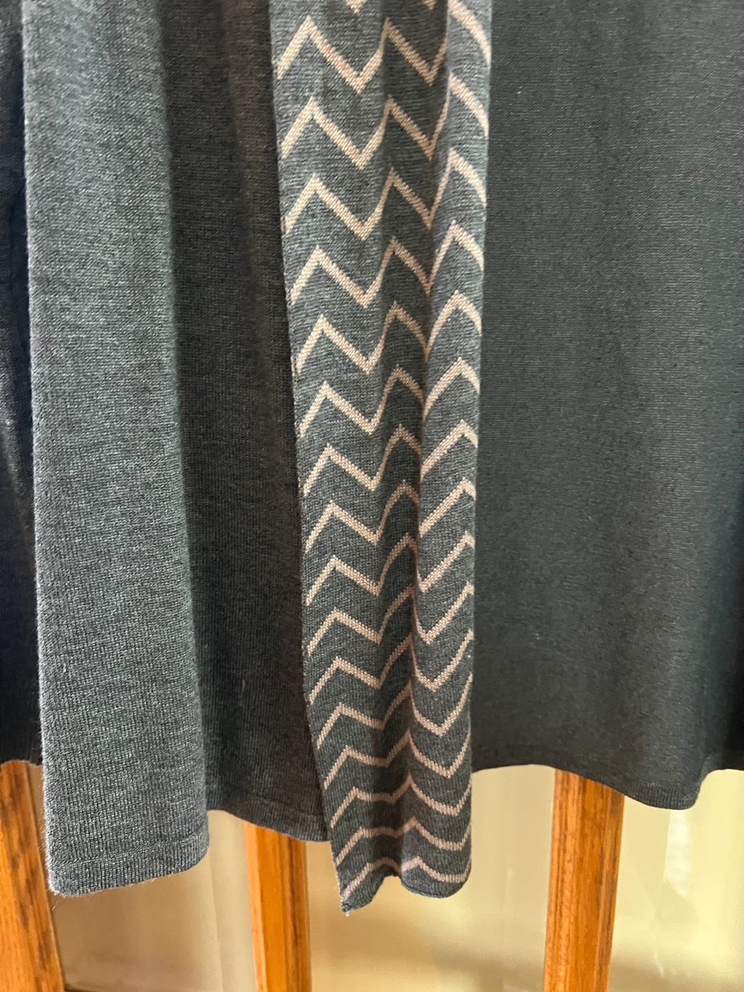 By Design Cardigan - Grey with Chevron Pattern - photo 3