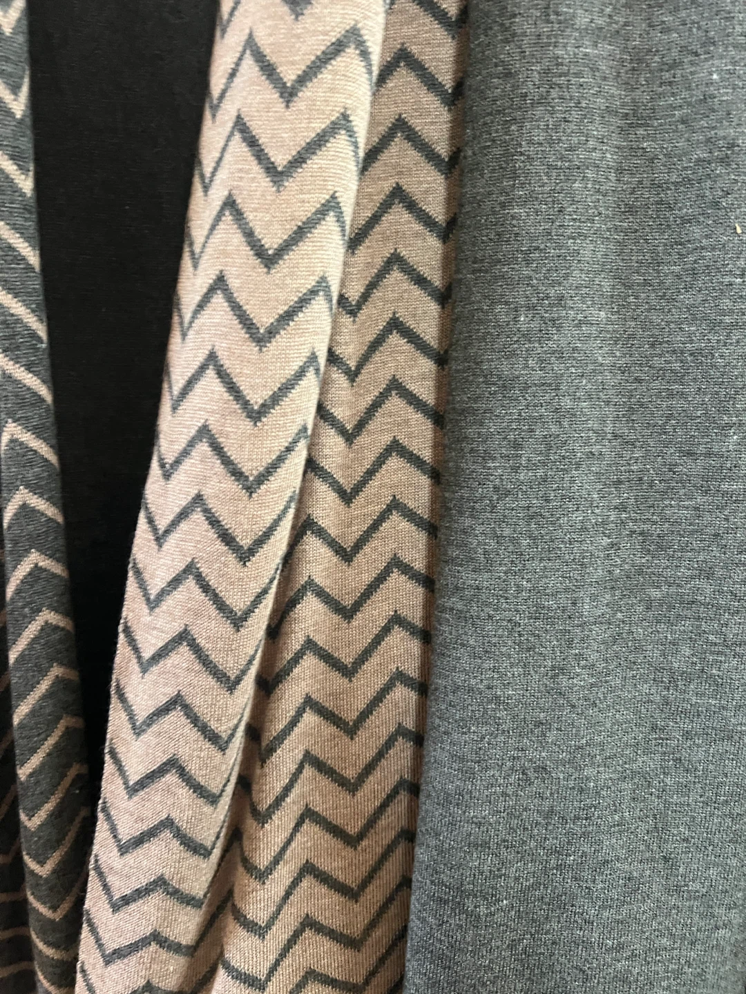 By Design Cardigan - Grey with Chevron Pattern - photo 4