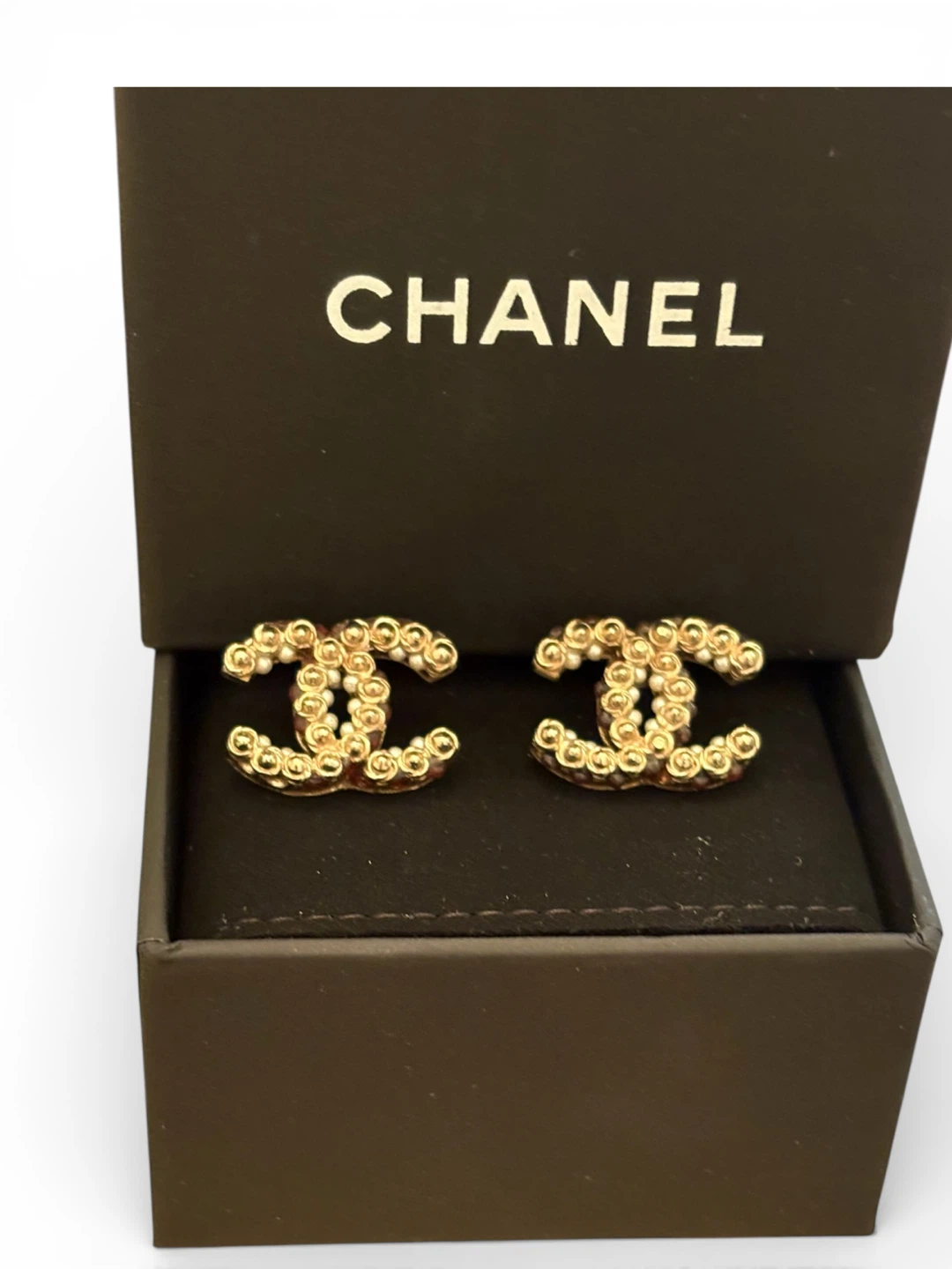 Chanel CC Pearl Stud Earrings Vintage - photo 3