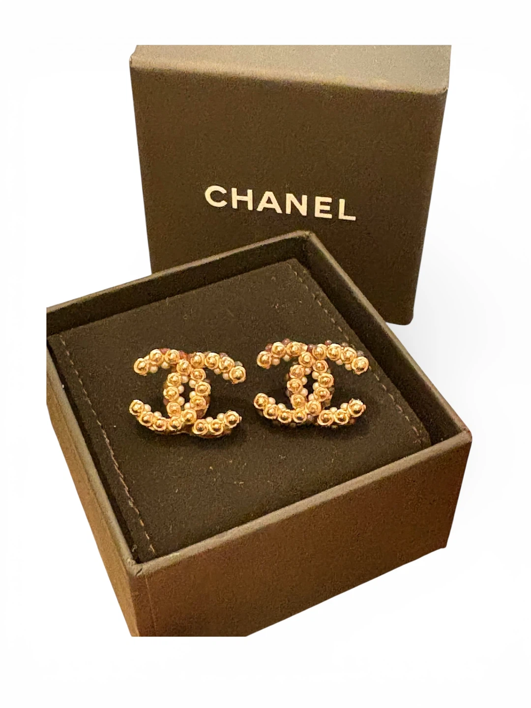 Chanel CC Pearl Stud Earrings Vintage - photo 2