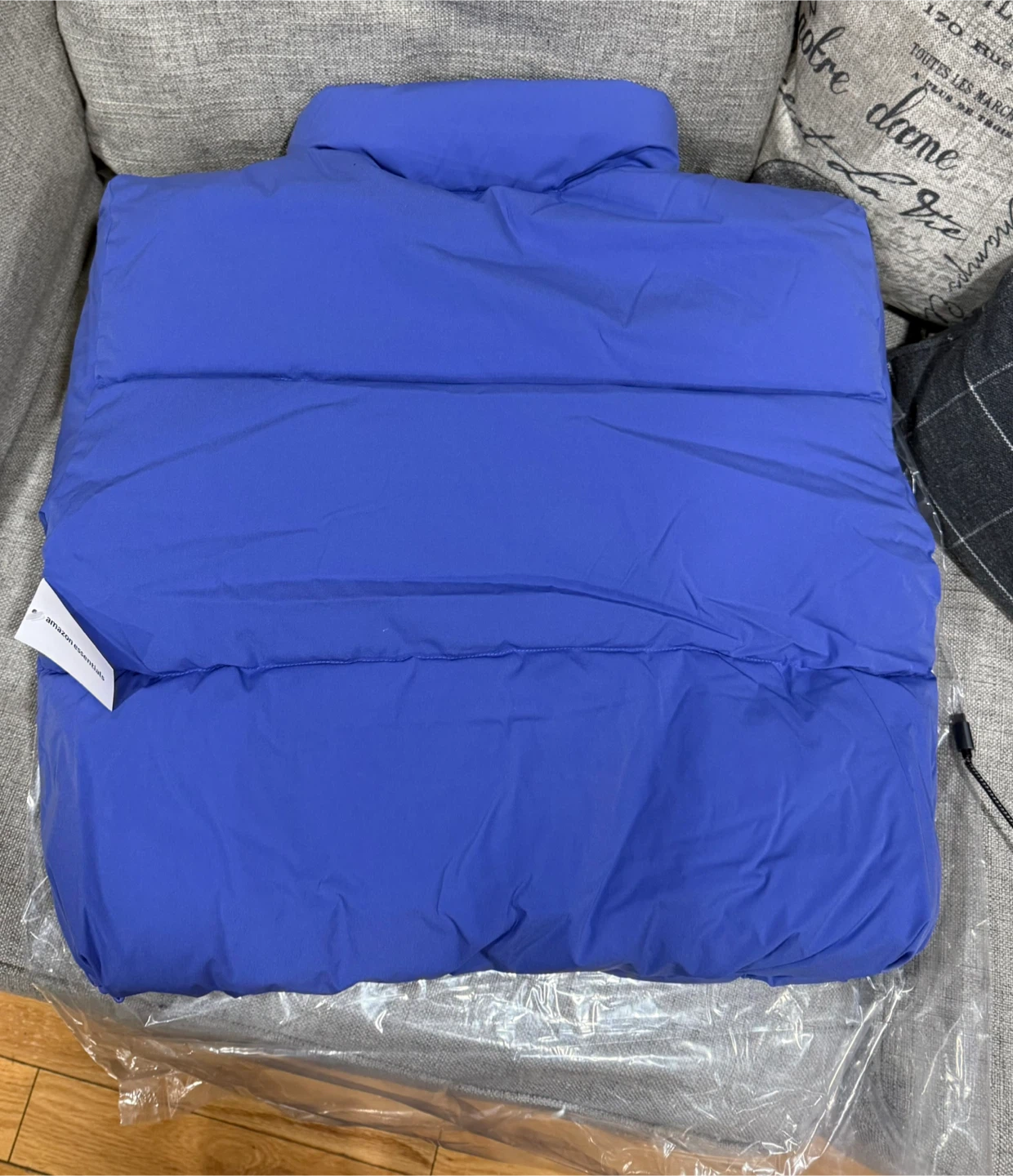 Cropped Puffer Jacket - Purple Blue - photo 2