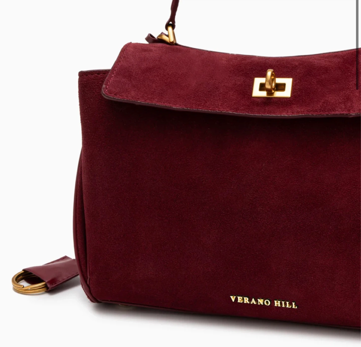 Verano Hill Burgundy Genuine Leather Handbag