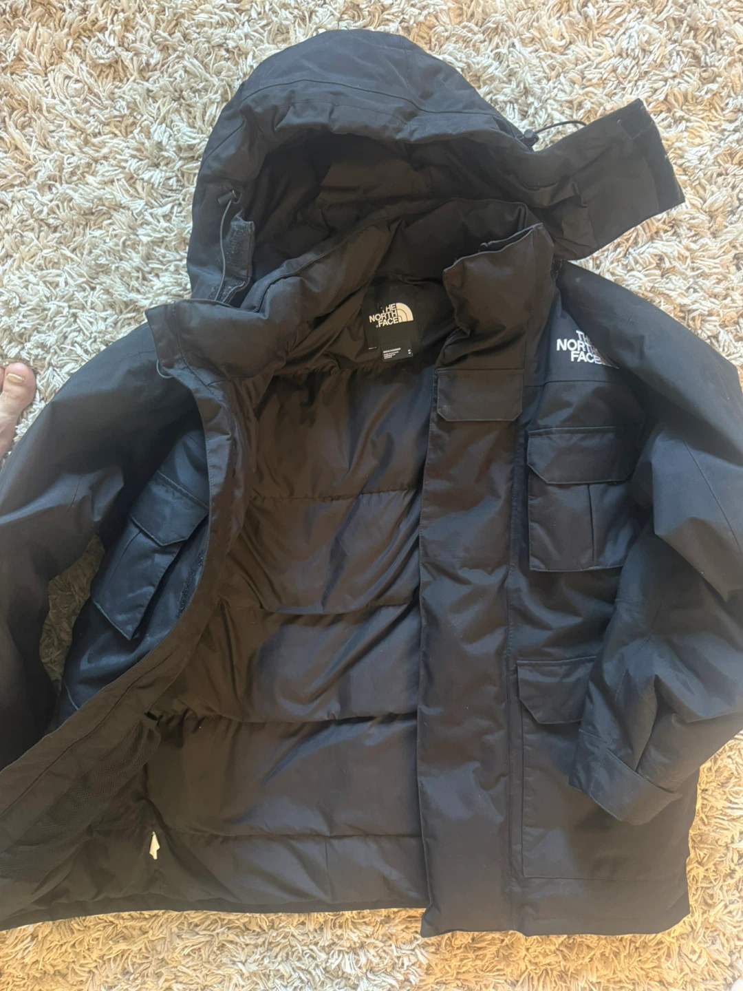 The North Face Black Puffer Parka Jacket