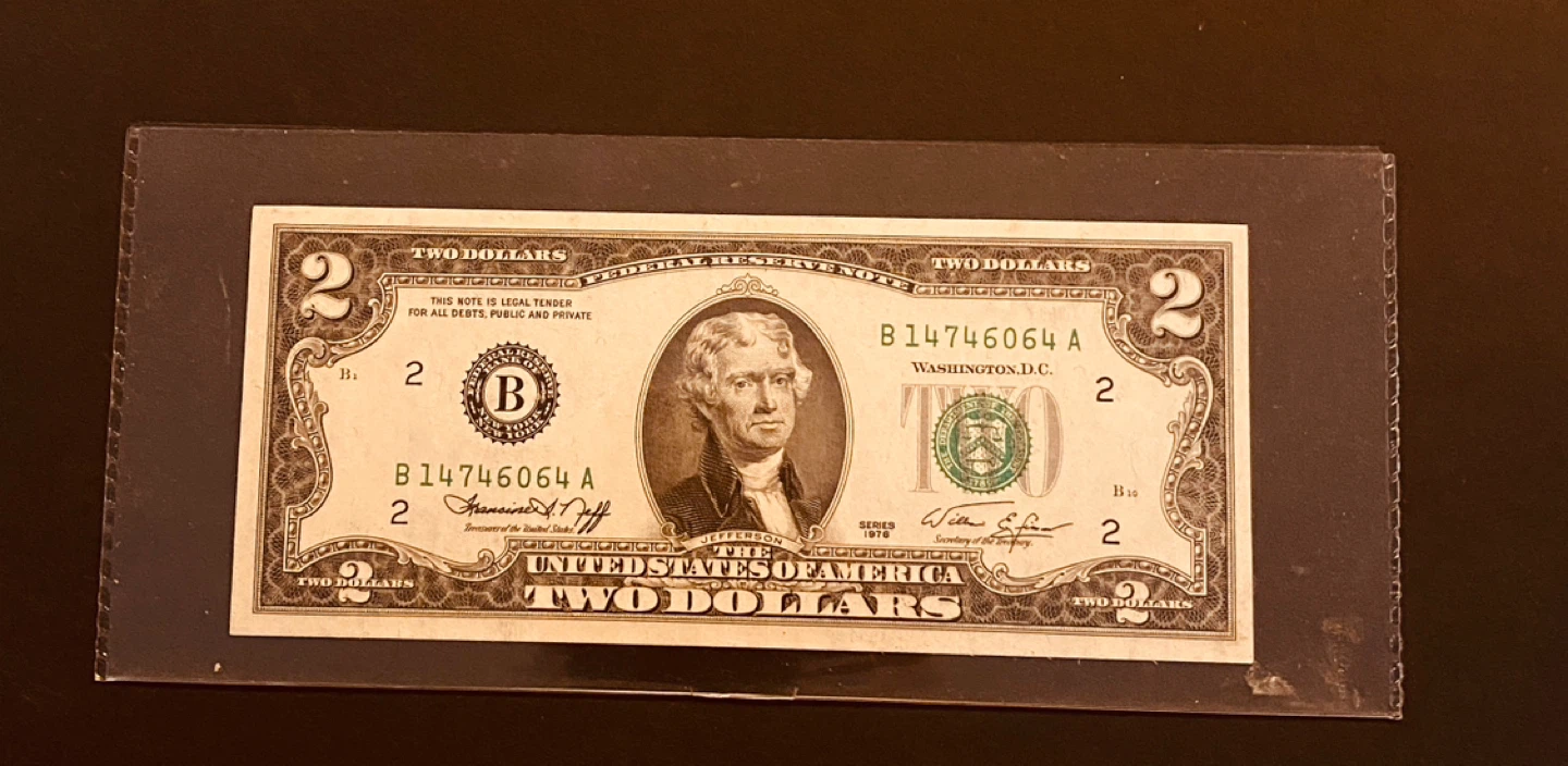 United States Two Dollar Bill