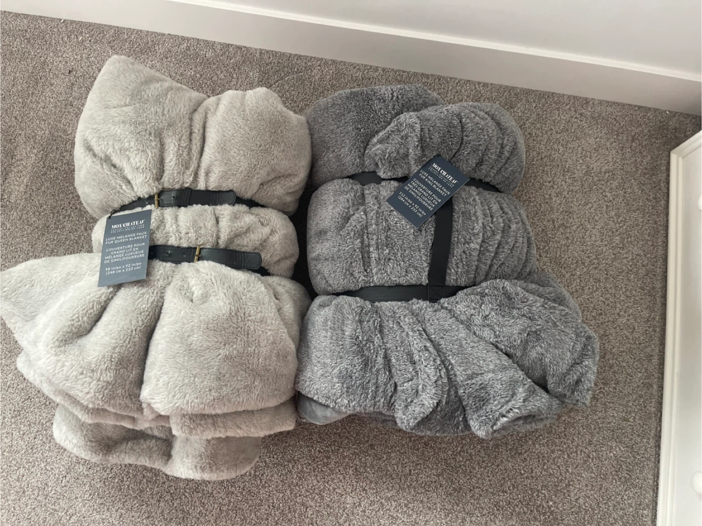 Faux Fur Throw double layered Blanket queen and king sizes🏆