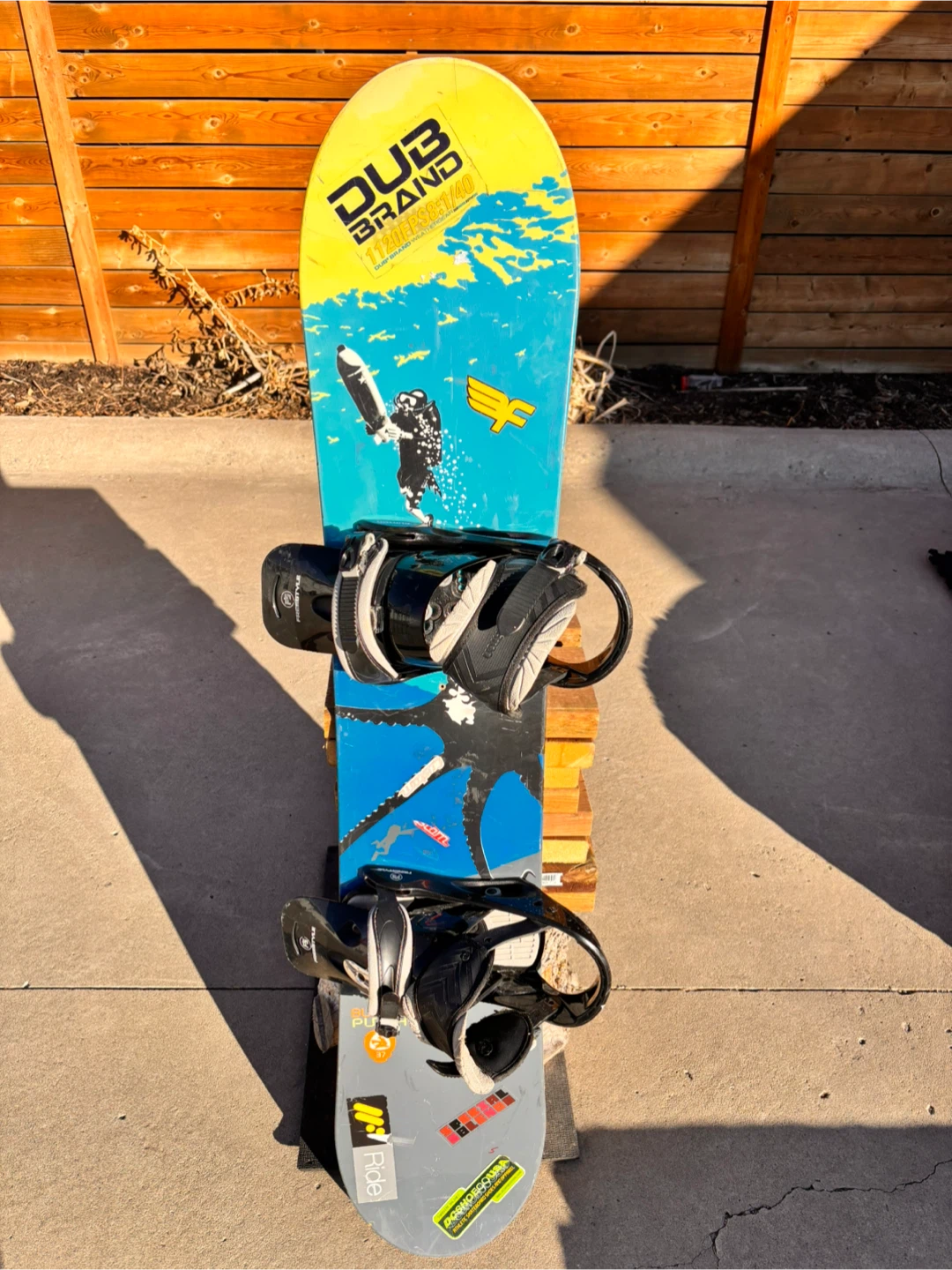 DUB BRAND Snowboard with Burton Bindings 🏆