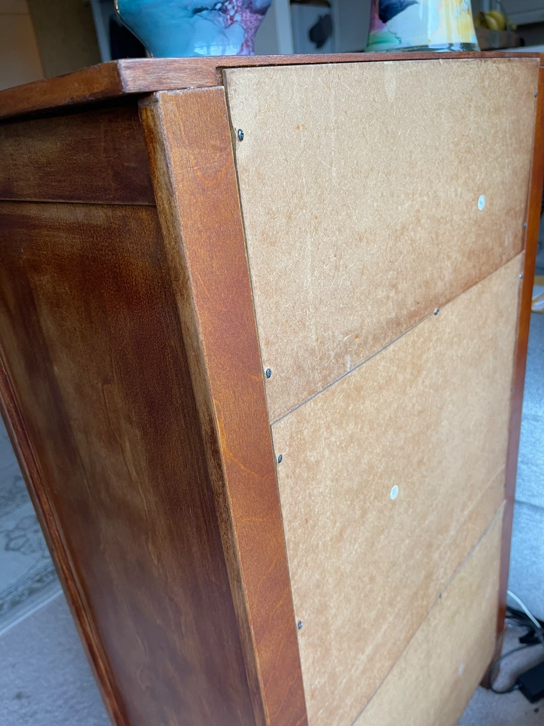 Solid wood Side Table with Drawer and Shelves - photo 5