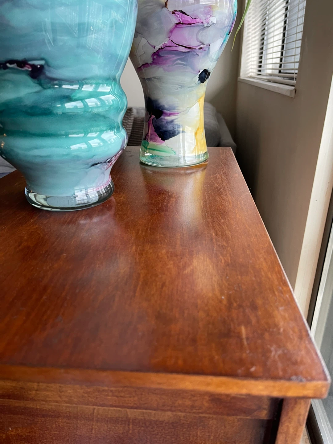 Solid wood Side Table with Drawer and Shelves - photo 4