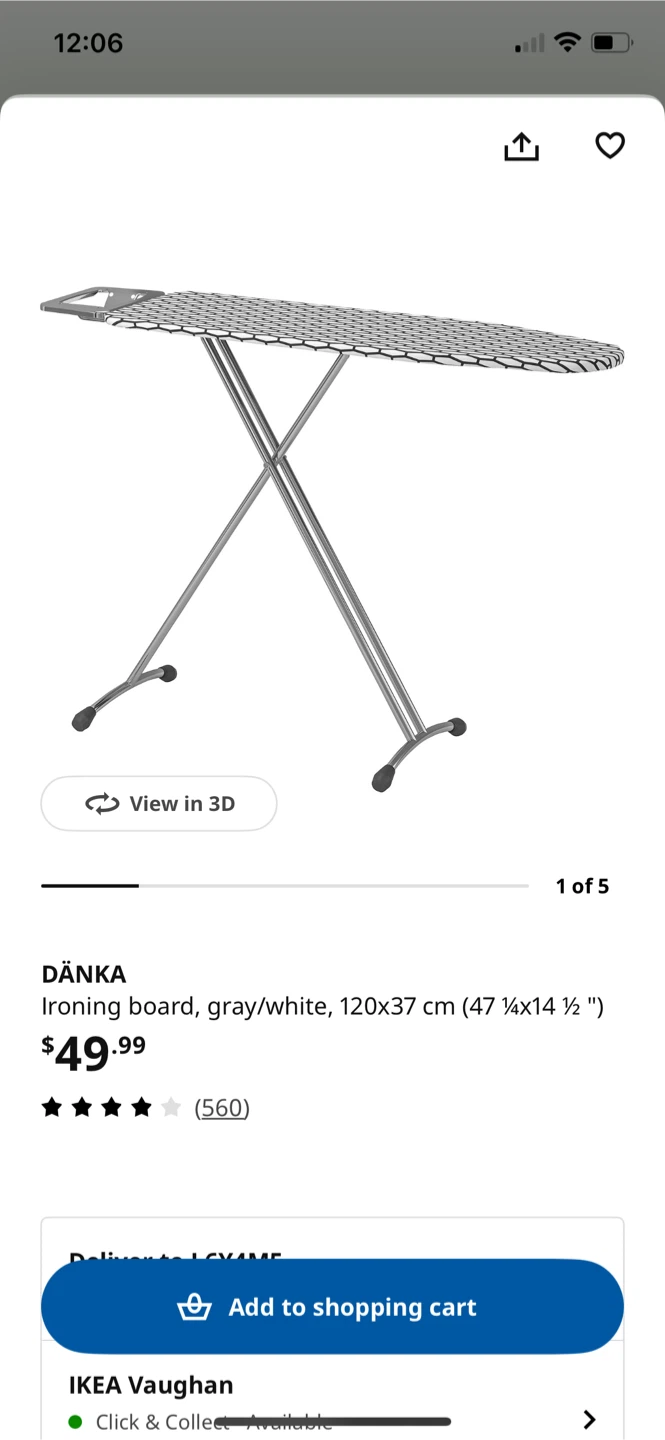 IKEA DÄNKA Ironing Board 120x37 cm - photo 2