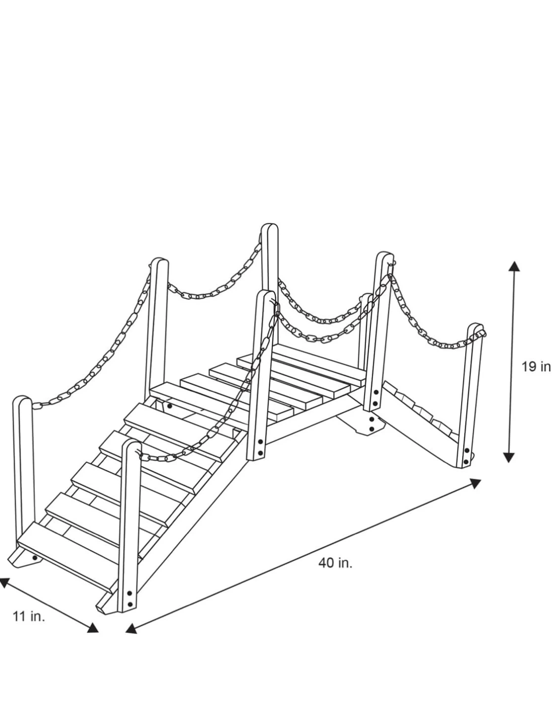 Shine Company Wooden Garden Bridge 40in - photo 5