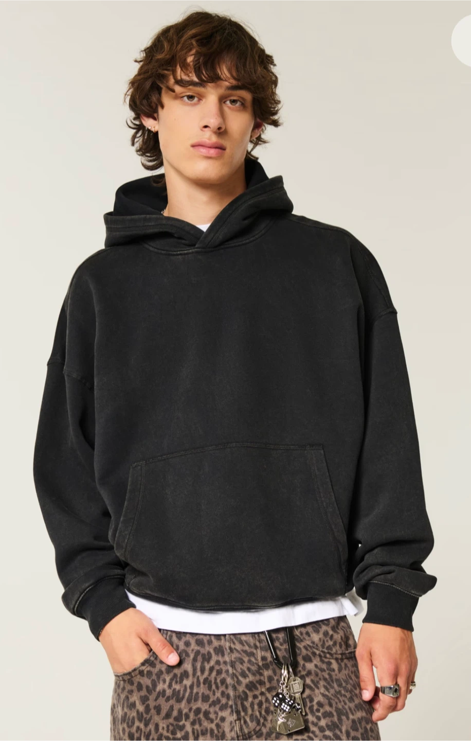 Hollister Black Baggy Cinch Fit Hoodie - XL - photo 4