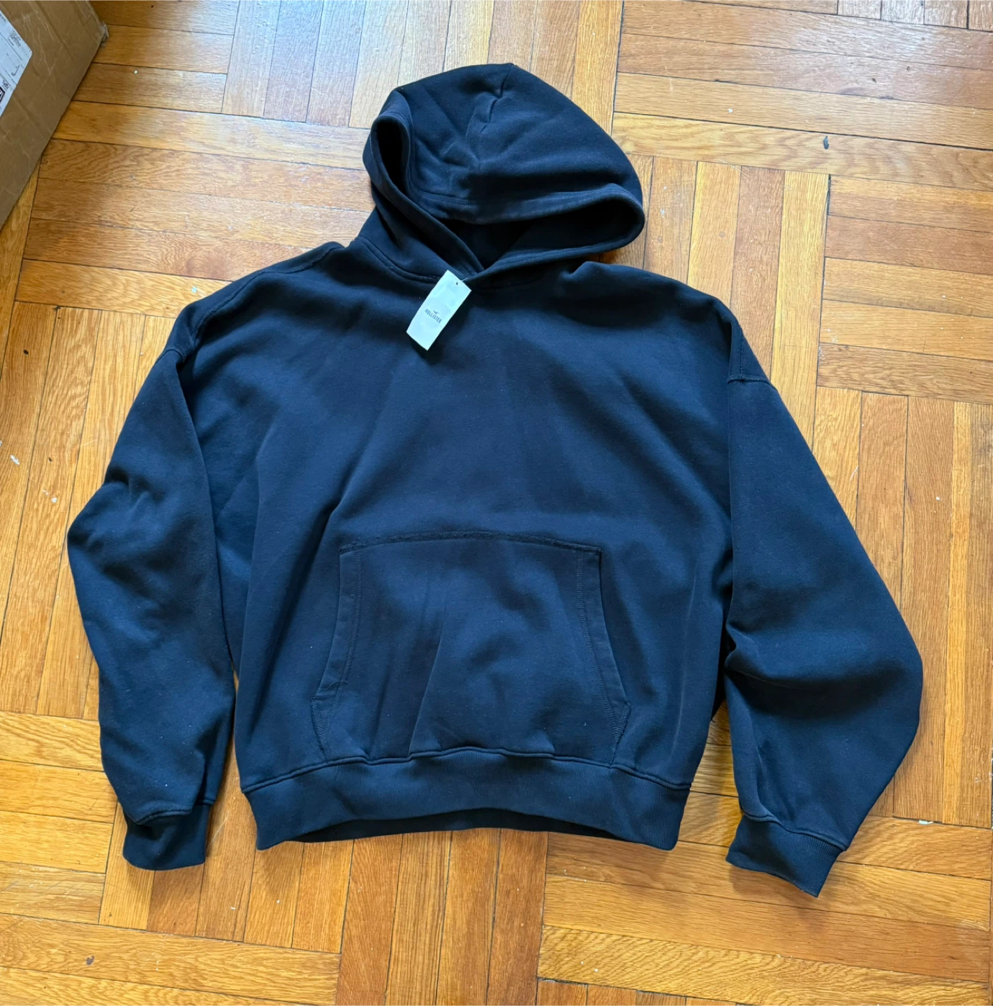 Hollister Black Baggy Cinch Fit Hoodie - XL