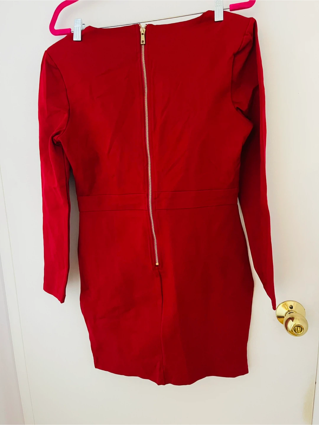 Fashion Nova Red Long Sleeve Mini Dress - photo 3