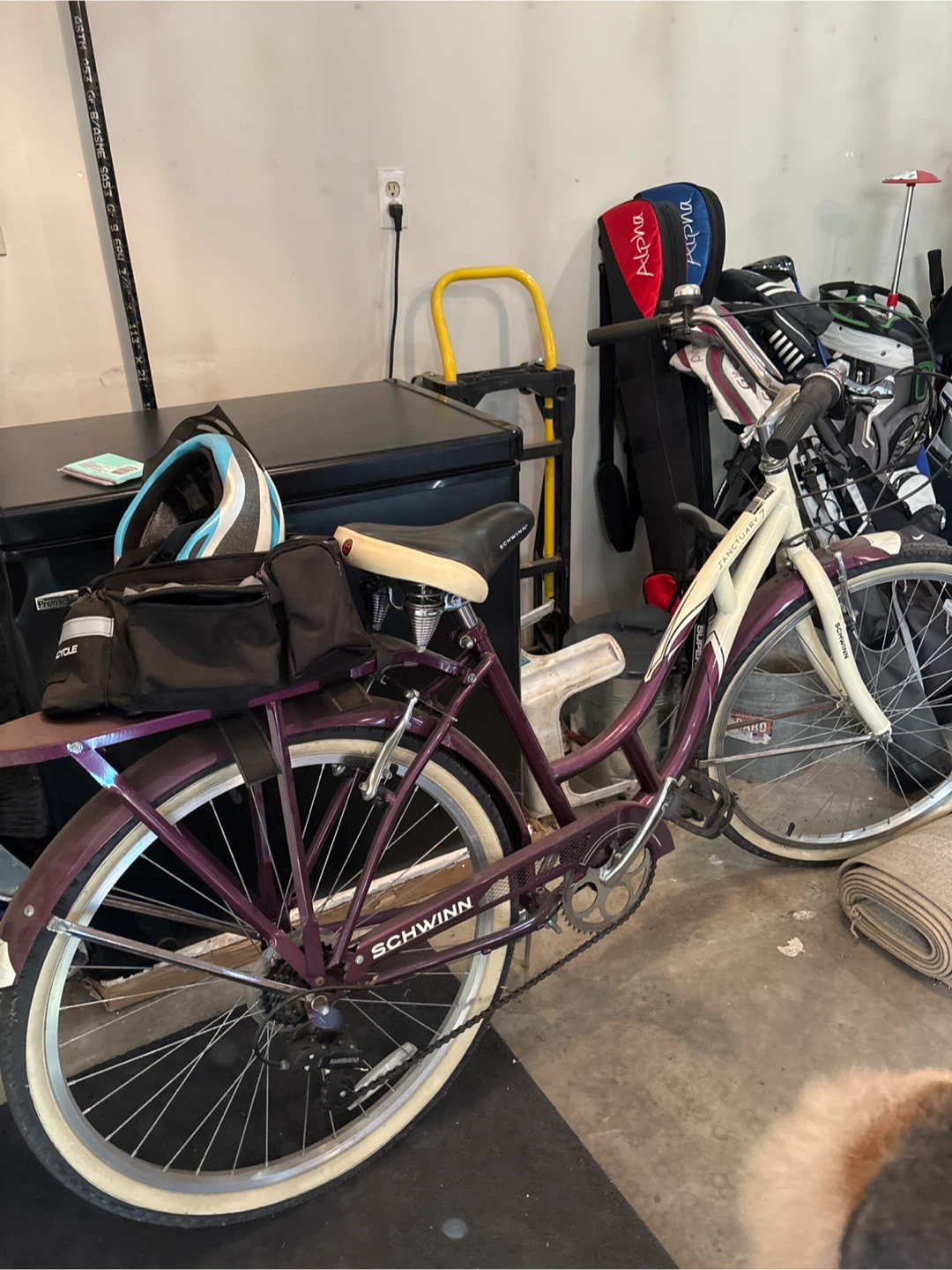 Schwinn Women's Cruiser Bicycle with Helmet and Bag