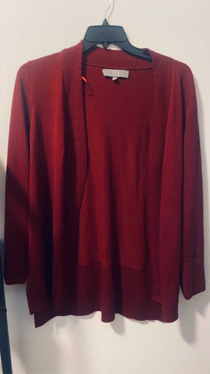 Ladies open front cardigan size large