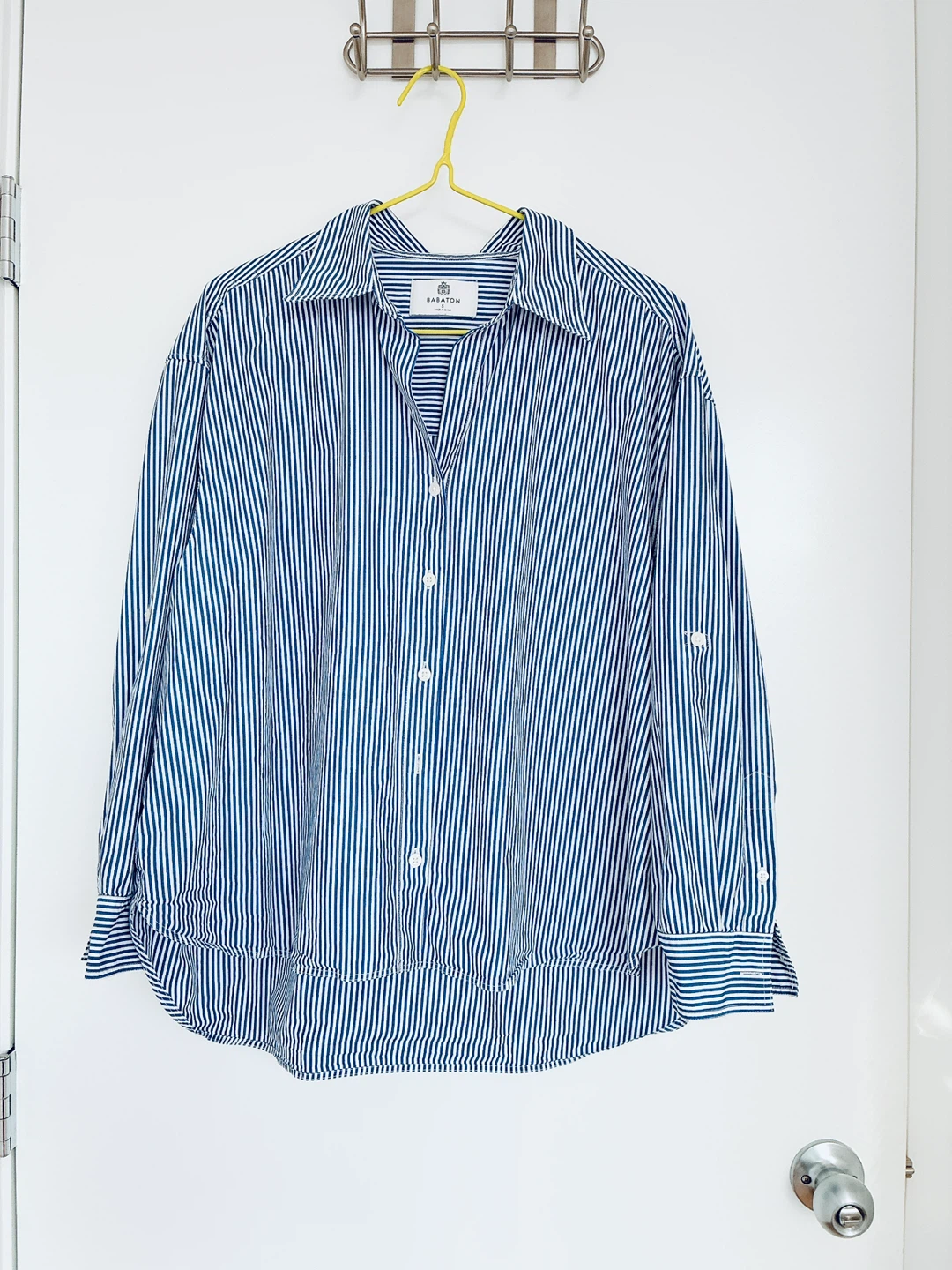 BABATON Striped Button-Up Shirt Size S