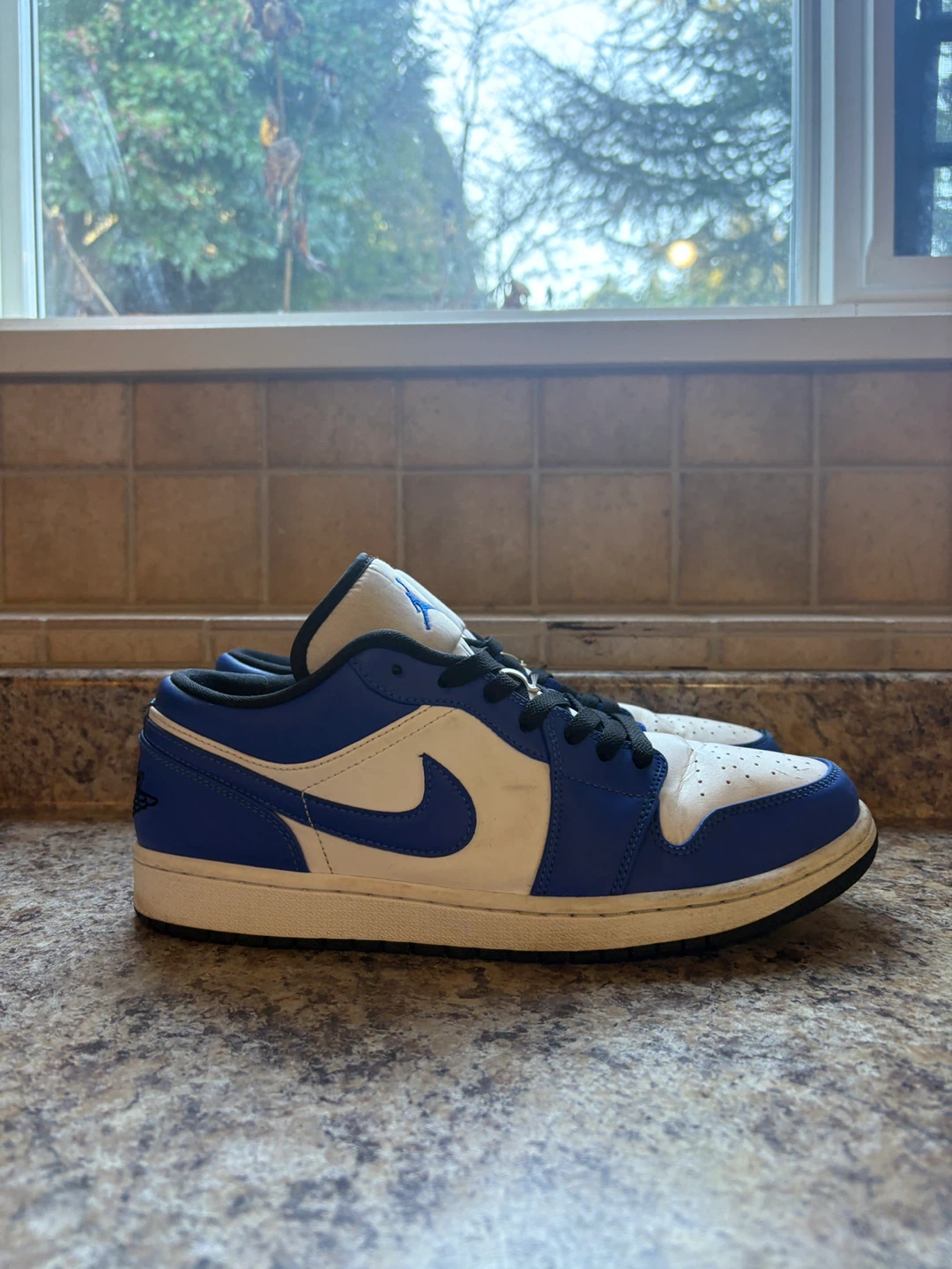 Air Jordan 1 Low Royal Blue White Sneakers - photo 3