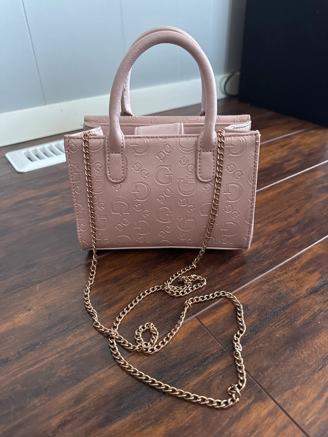 NEW***Guess Pink Mini Top Handle Bag with Chain - photo 4