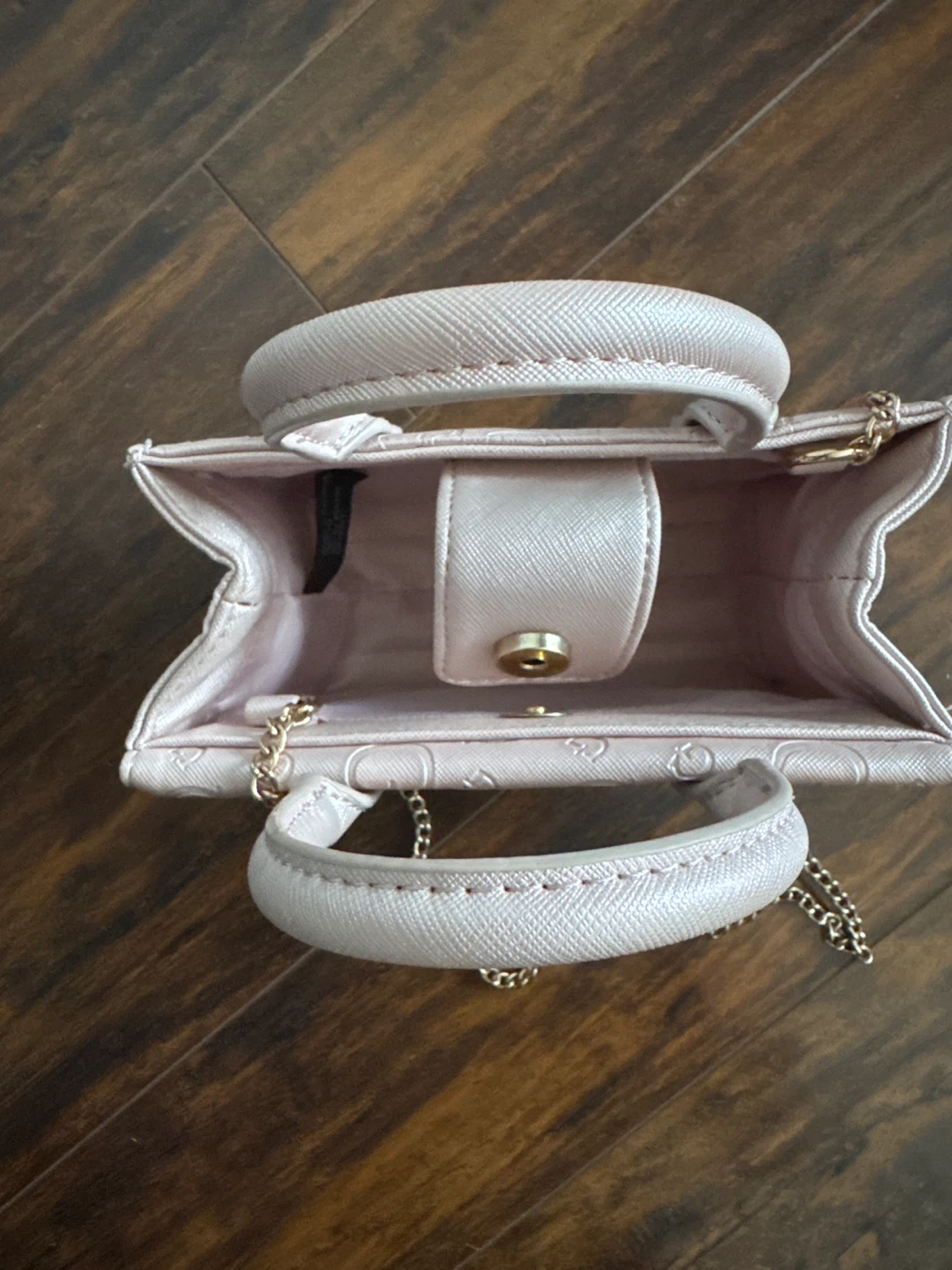 NEW***Guess Pink Mini Top Handle Bag with Chain - photo 2