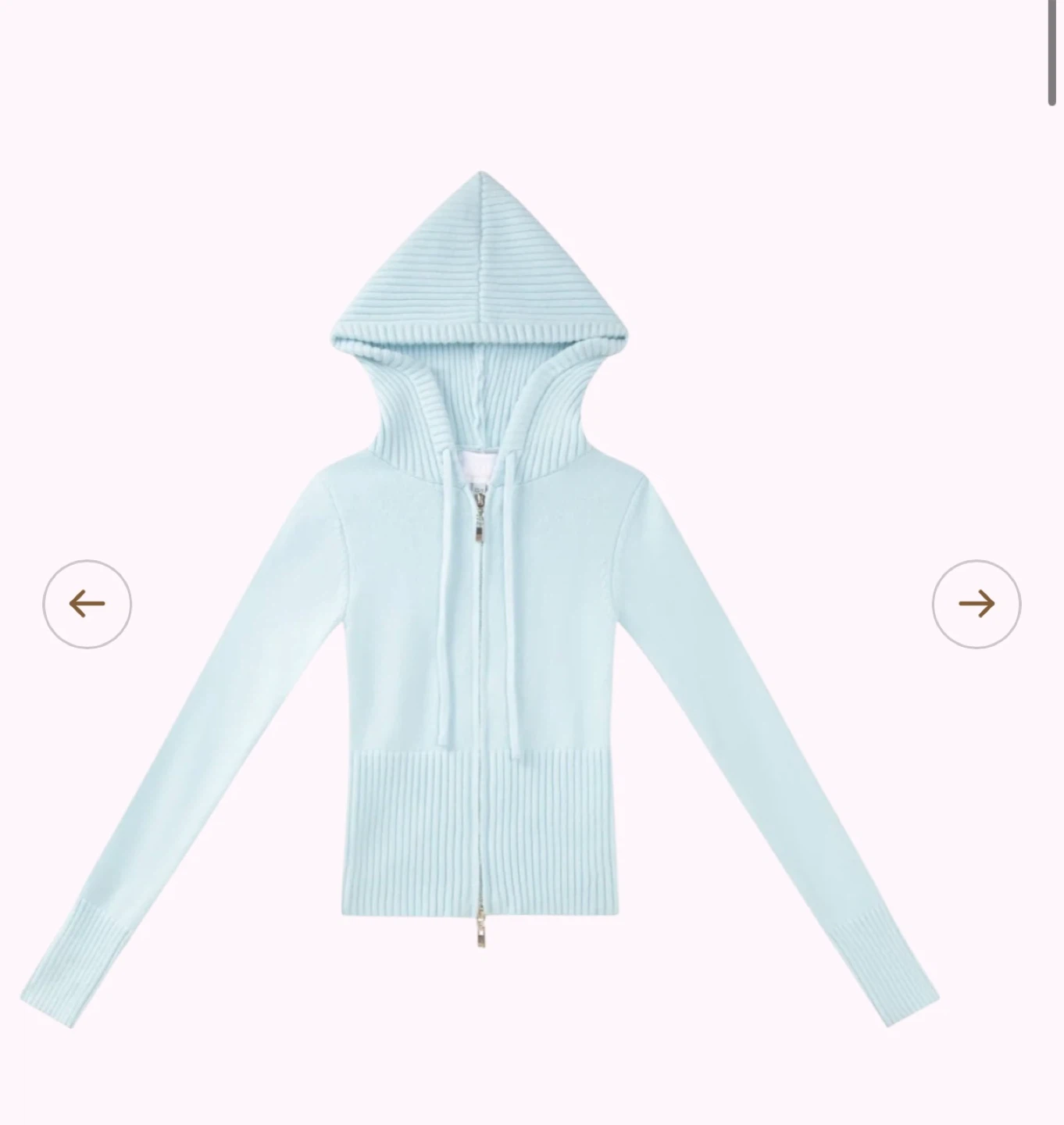 Angel Ruche Baby Blue Angora Wool Zip-Up Hoodie & Pants Set - photo 2