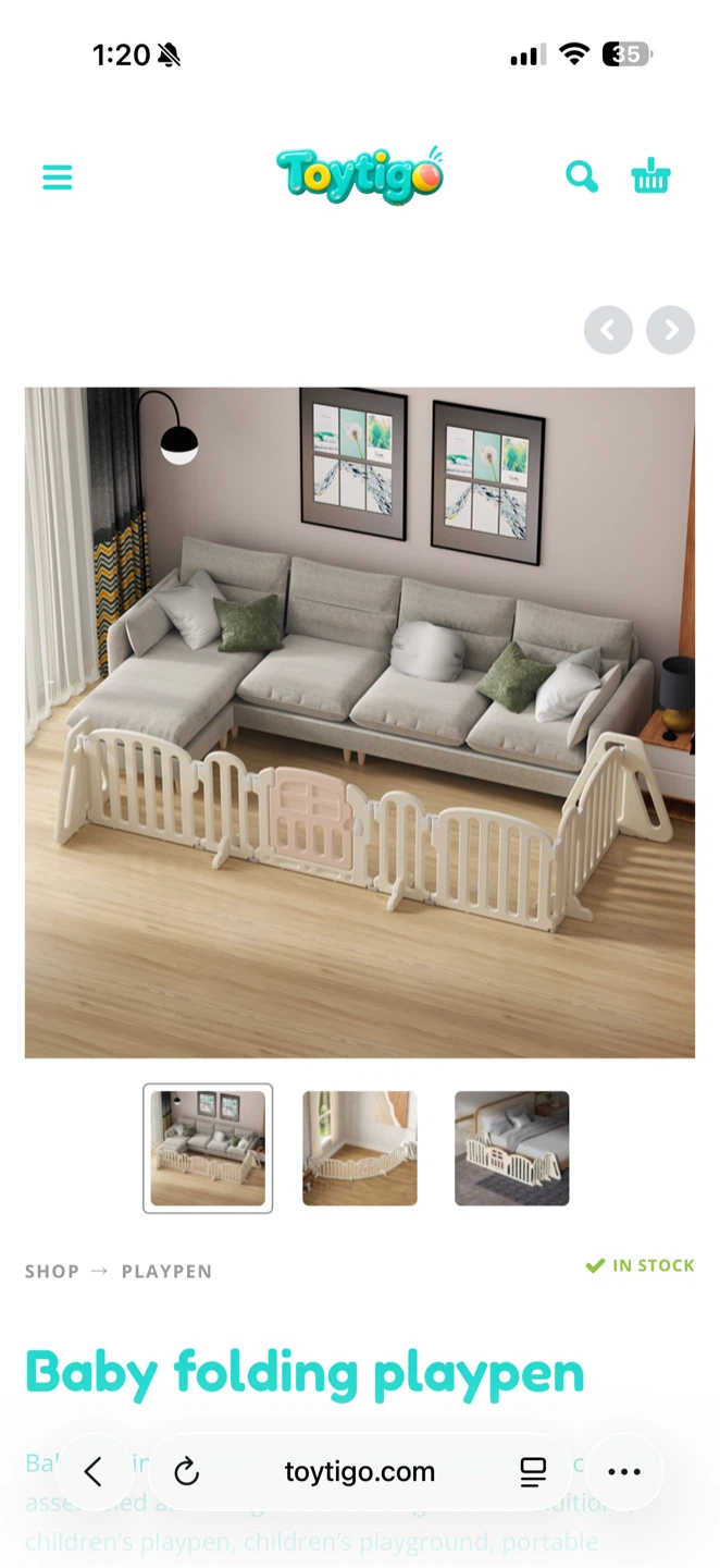 Toytigo Baby Folding Playpen - photo 4