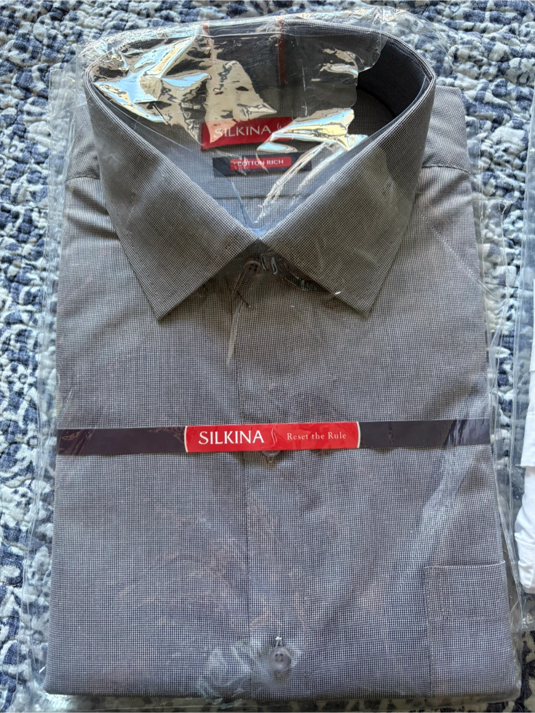 SILKINA Men's Grey  Shirt