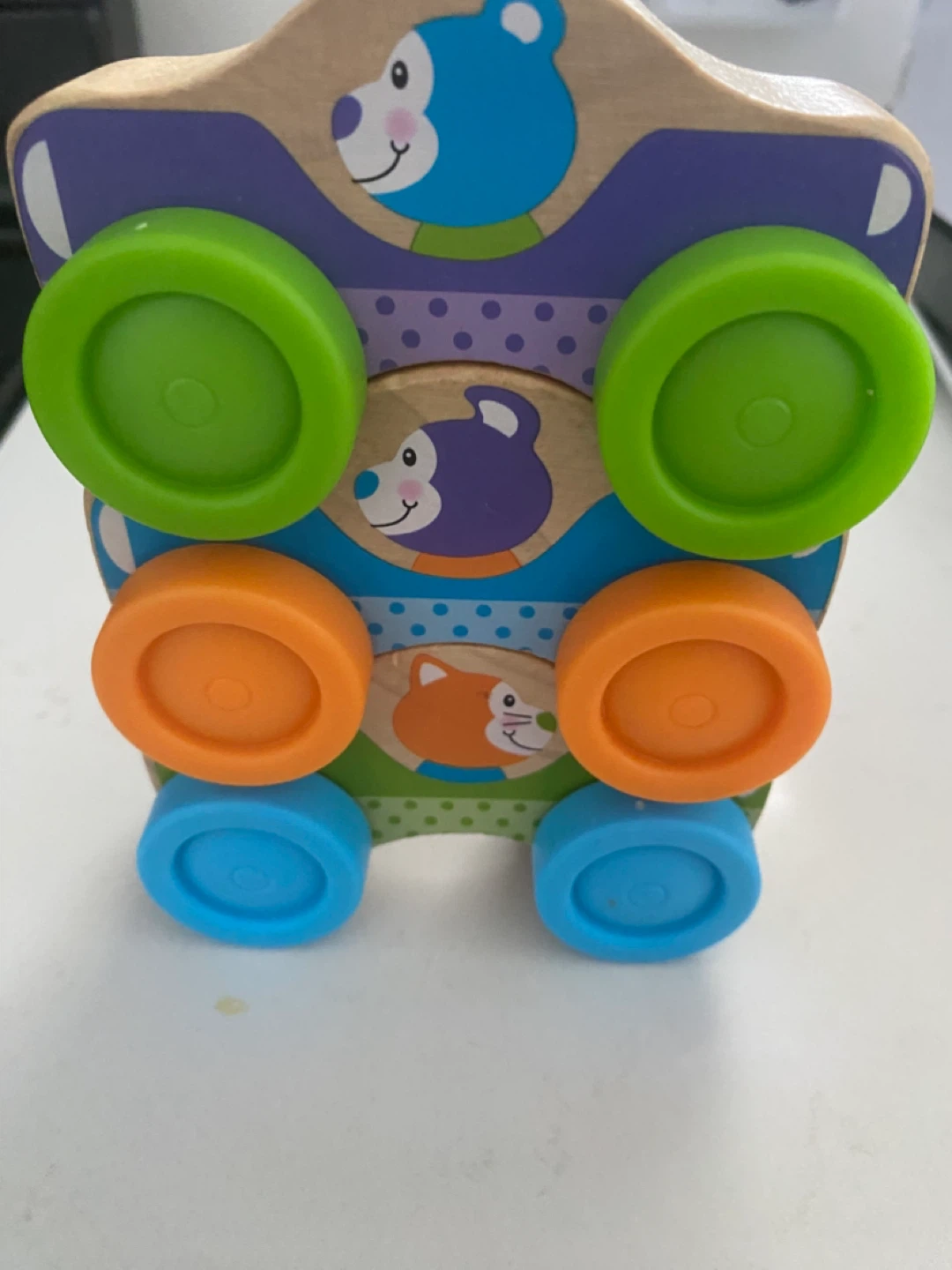 Melissa & Doug First Play Wooden Animal Stacking Cars (3 pcs)