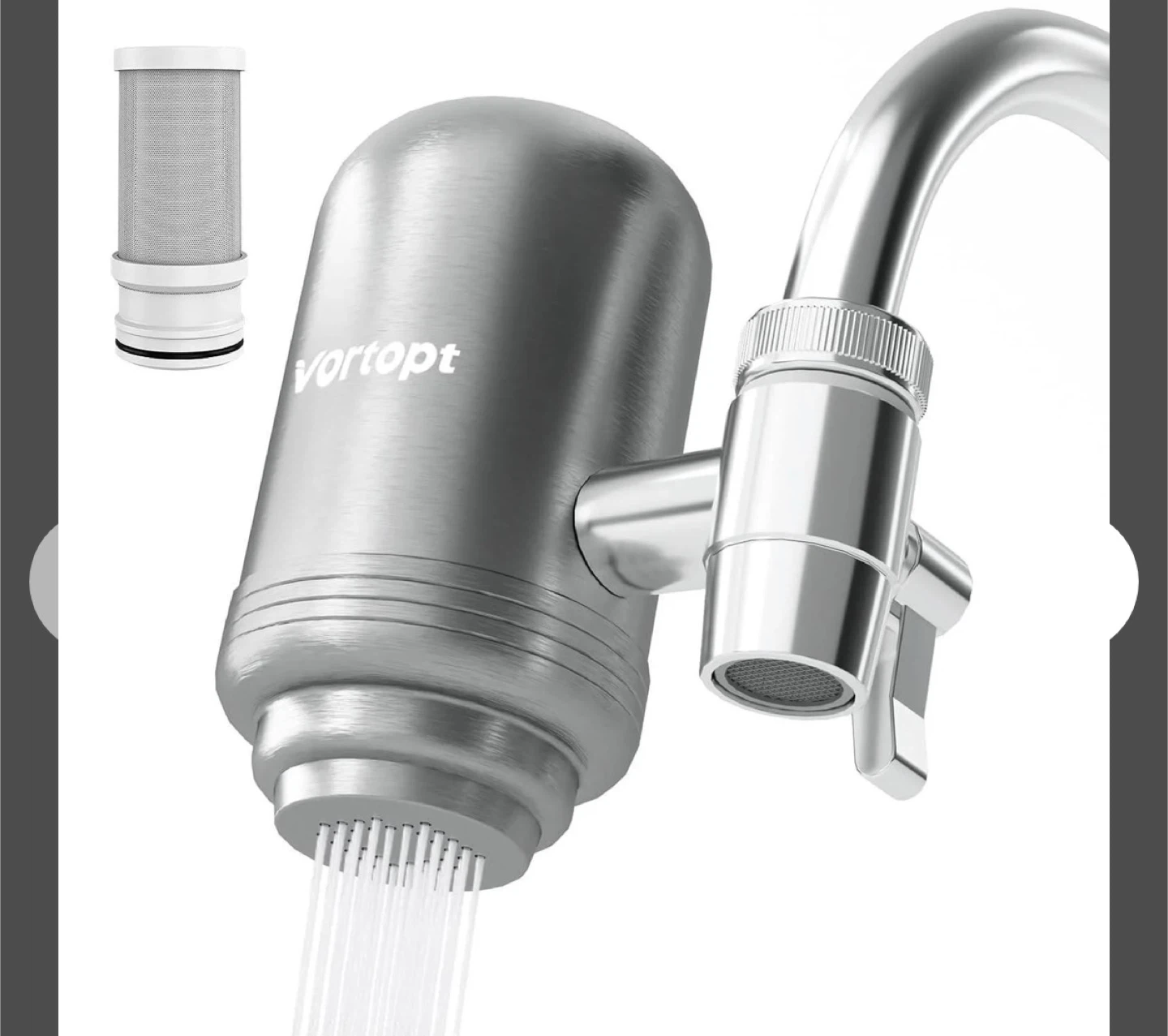 Vortopt Stainless Steel Faucet Water Filter