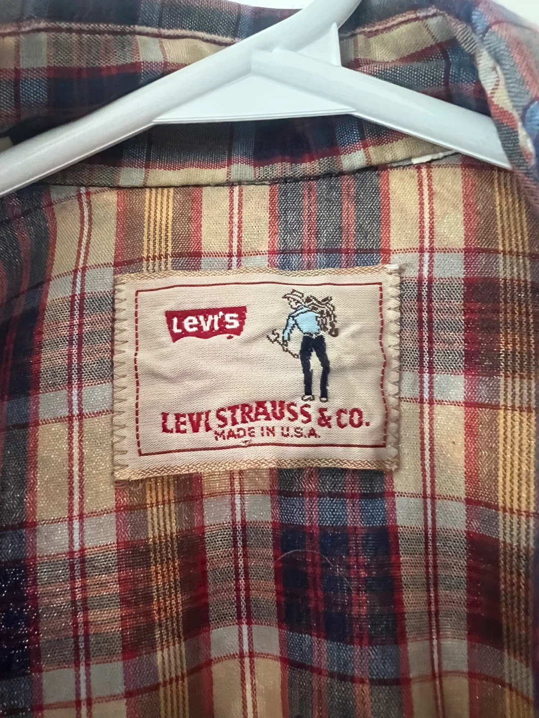 Levi's Plaid Western Shirt 15 1/2 - 33 - photo 2