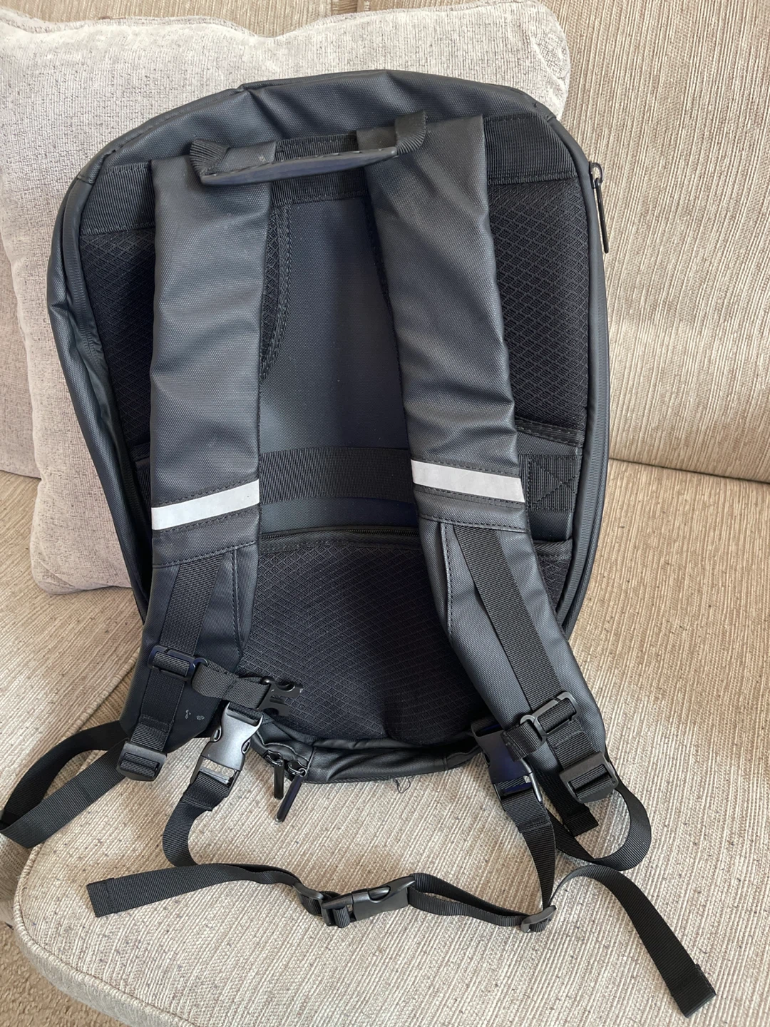 Black Geometric Backpack with LED Display - photo 2