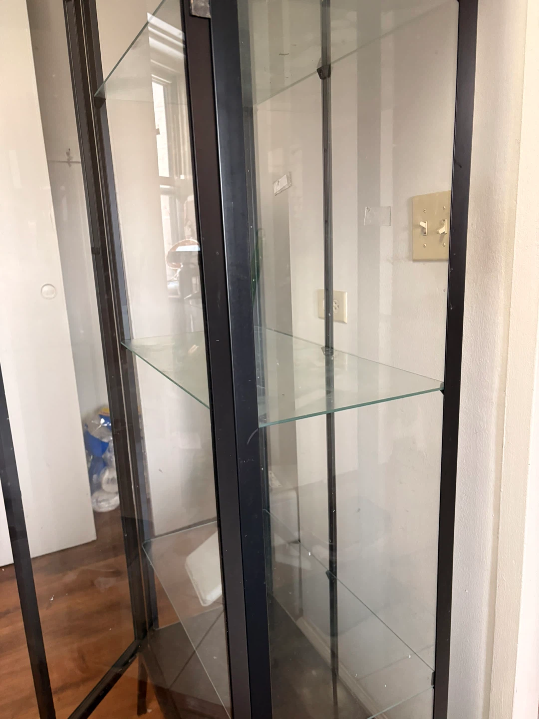 Glass Display Cabinet with Black Frame - photo 3