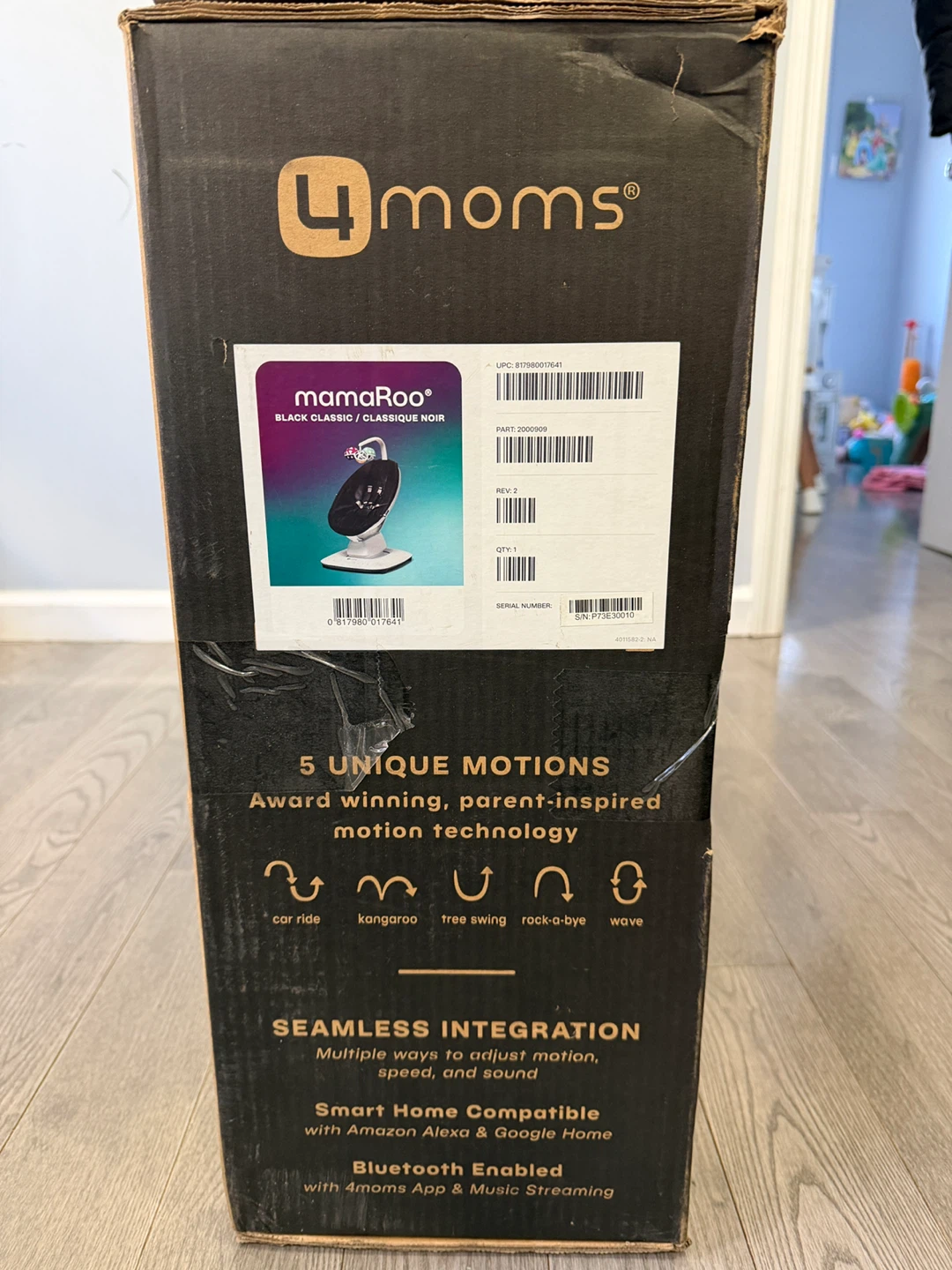 4moms mamaRoo Multi-Motion Baby Swing - Black Classic